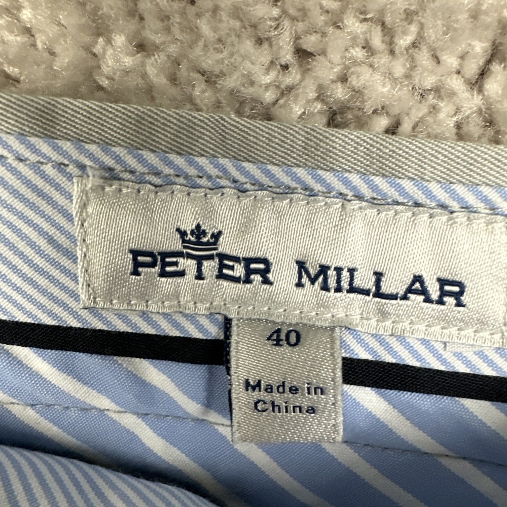 Peter Millar Shorts Men 40 Gray Crown Comfort Twill Golf Chino Outdoor 9" Inseam - Picture 2 of 8